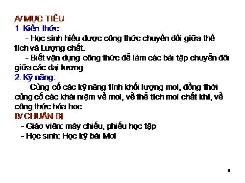 Bài 19. Chuyển đổi giữa khối lượng, thể tích và lượng chất
