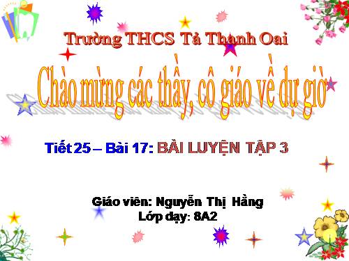 Bài 17. Bài luyện tập 3