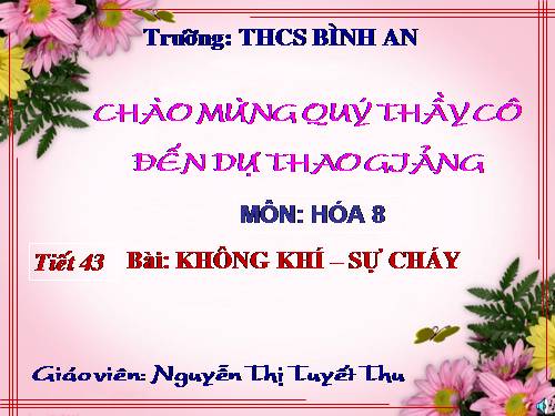 Bài 28. Không khí - Sự cháy