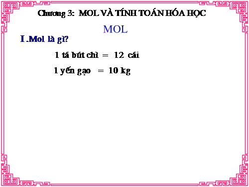 Bài 18. Mol