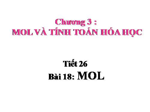 Bài 18. Mol