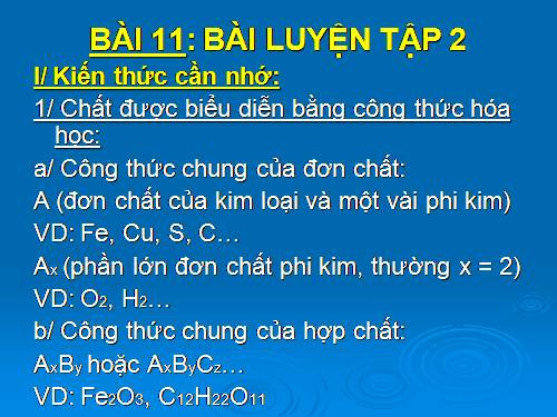 Bài 11. Bài luyện tập 2