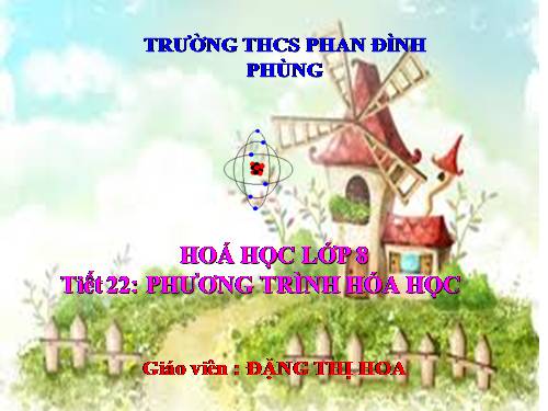 Bài 16. Phương trình hoá học