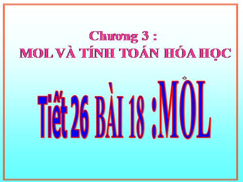 Bài 18. Mol