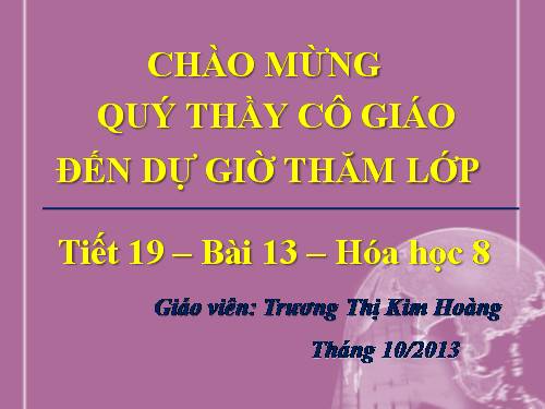 Bài 13. Phản ứng hoá học