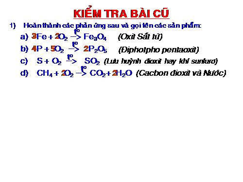 Bài 25. Sự oxi hoá - Phản ứng hoá hợp - Ứng dụng của oxi