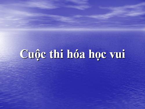 Hóa học vui