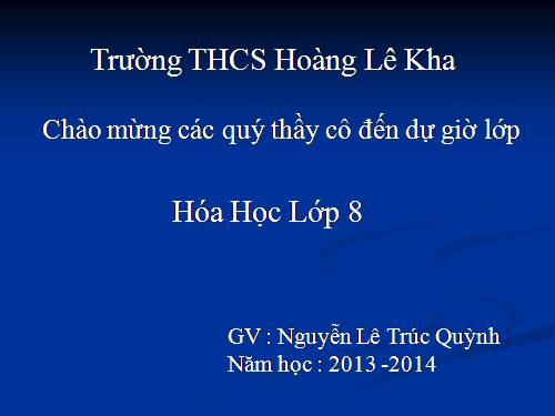 Bài 13. Phản ứng hoá học