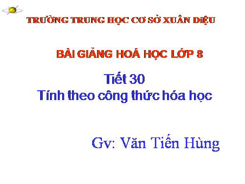 Bài 21. Tính theo công thức hoá học