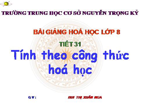 Bài 21. Tính theo công thức hoá học