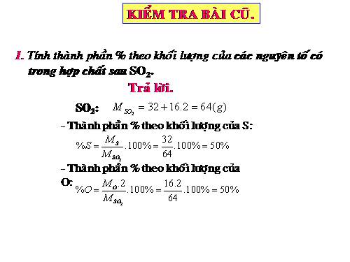 Bài 22. Tính theo phương trình hoá học