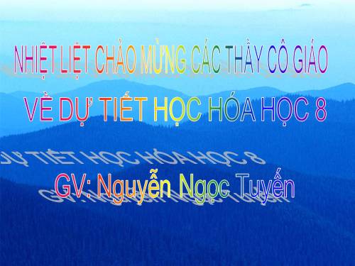 Bài 16. Phương trình hoá học