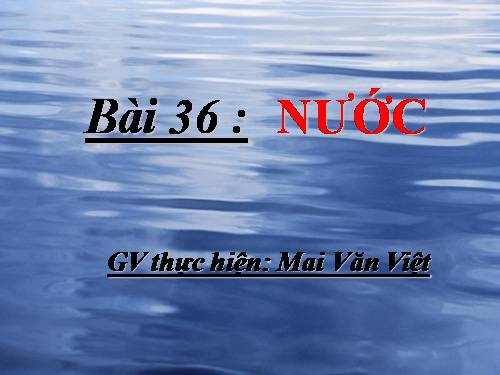 Bài 36. Nước