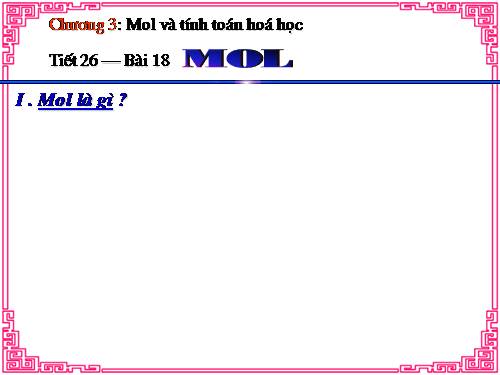 Bài 18. Mol