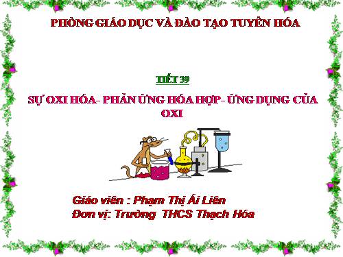 Bài 25. Sự oxi hoá - Phản ứng hoá hợp - Ứng dụng của oxi