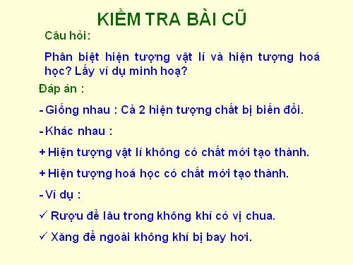 Bài 13. Phản ứng hoá học