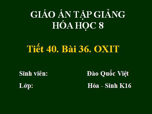 Bài 26. Oxit