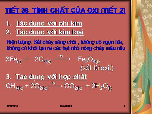 Bài 24. Tính chất của oxi