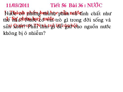 Bài 36. Nước