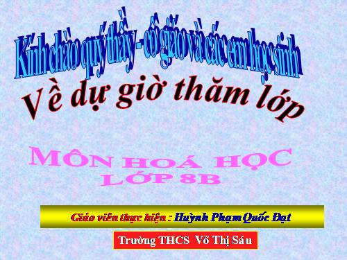 Bài 16. Phương trình hoá học