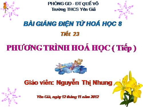 Bài 16. Phương trình hoá học