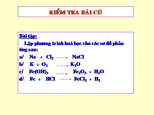 Bài 16. Phương trình hoá học