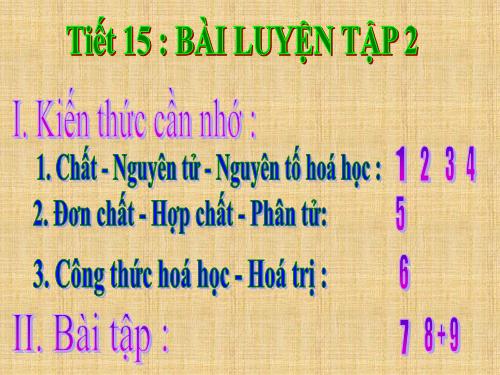 Bài 11. Bài luyện tập 2