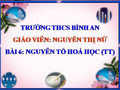 Bài 5. Nguyên tố hoá học