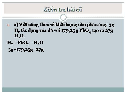 Bài 16. Phương trình hoá học