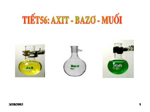 Bài 37. Axit - Bazơ - Muối