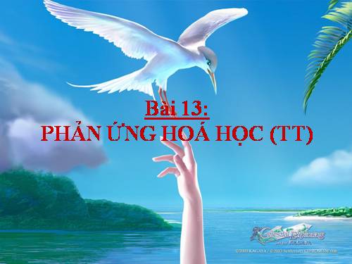 Bài 13. Phản ứng hoá học