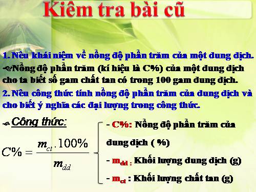 Bài 42. Nồng độ dung dịch