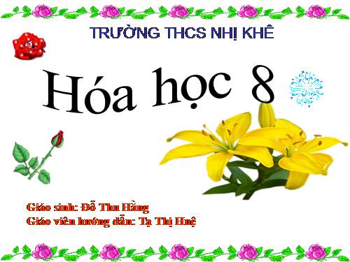 Bài 33. Điều chế khí hiđro - Phản ứng thế