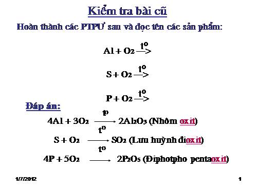 Bài 26. Oxit