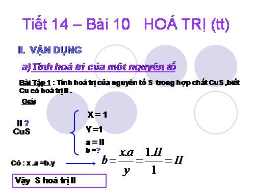 Bài 10. Hoá trị