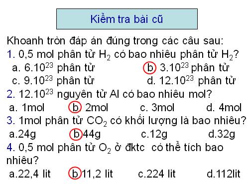 Bài 19. Chuyển đổi giữa khối lượng, thể tích và lượng chất