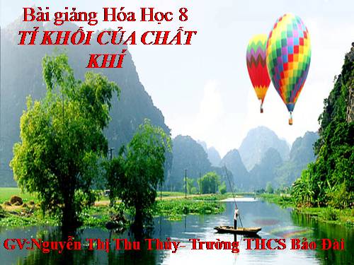 Bài 20. Tỉ khối của chất khí