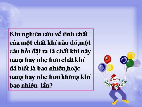 Bài 20. Tỉ khối của chất khí