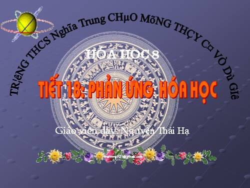 Bài 13. Phản ứng hoá học