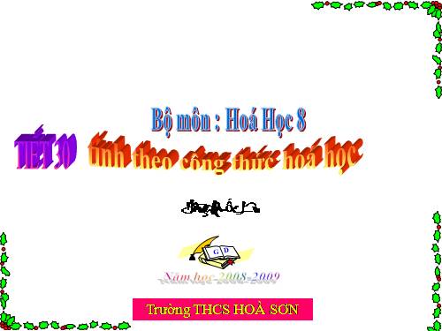 Bài 21. Tính theo công thức hoá học