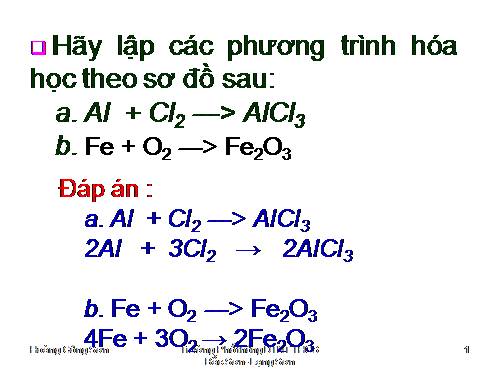 Bài 16. Phương trình hoá học