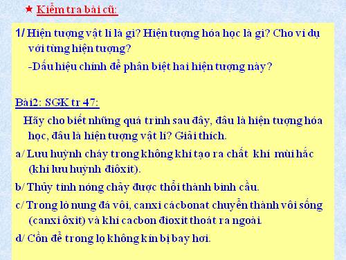 Bài 13. Phản ứng hoá học