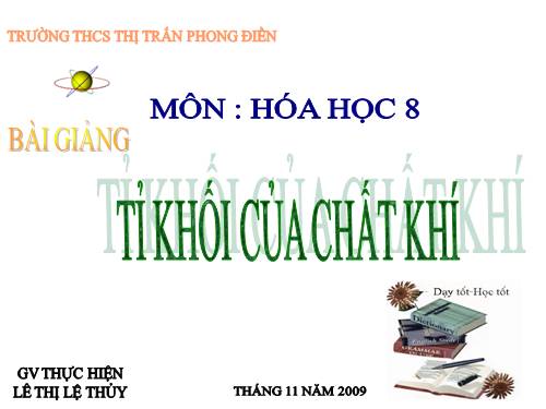 Bài 20. Tỉ khối của chất khí