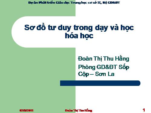 SỬ DỤNG BẢN ĐỒ TƯ DUY MÔN HÓA