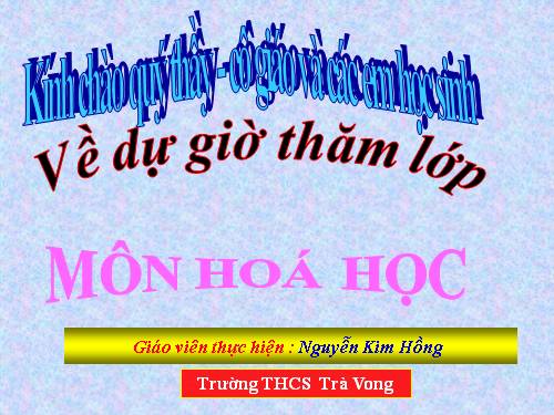 Bài 16. Phương trình hoá học