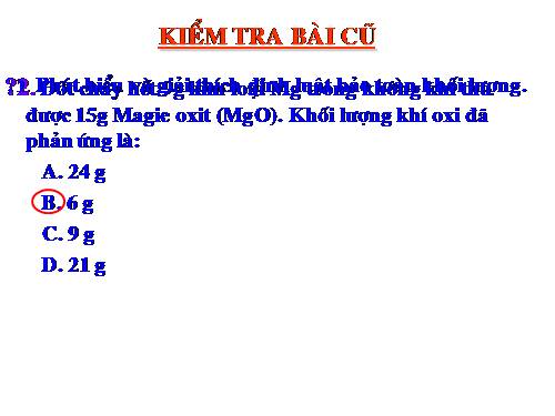Bài 16. Phương trình hoá học