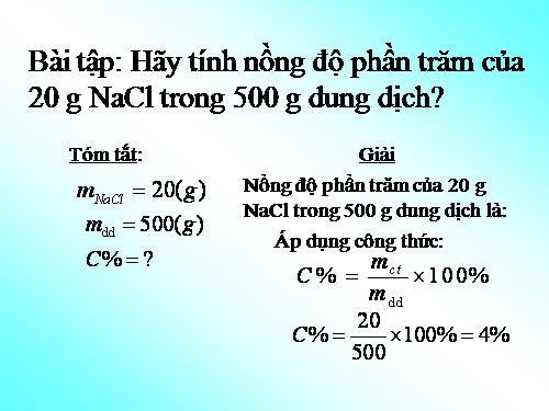 Bài 42. Nồng độ dung dịch