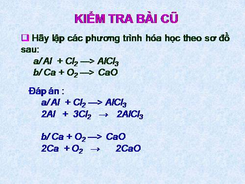 Bài 16. Phương trình hoá học