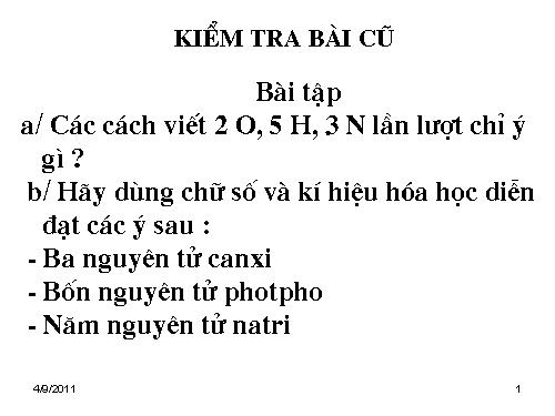 Bài 5. Nguyên tố hoá học