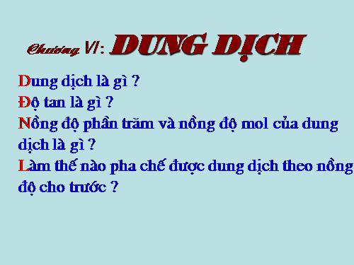 Bài 40. Dung dịch